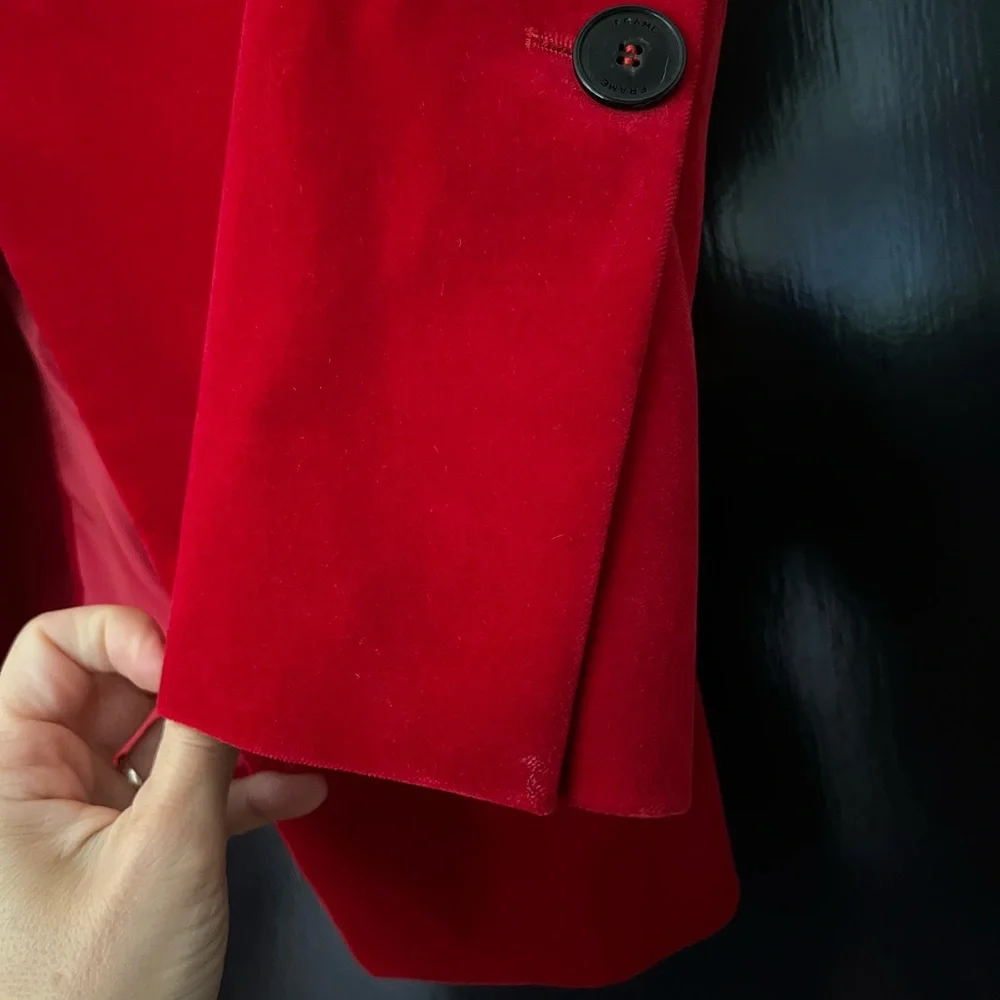 Frame Denim Red Velvet Pant Suit - Picture 10 of 13